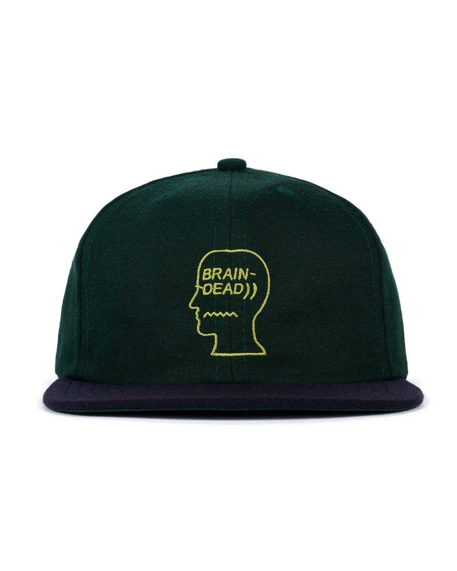 Hoed | Brain Dead Wool Logohead Hat Dark Green