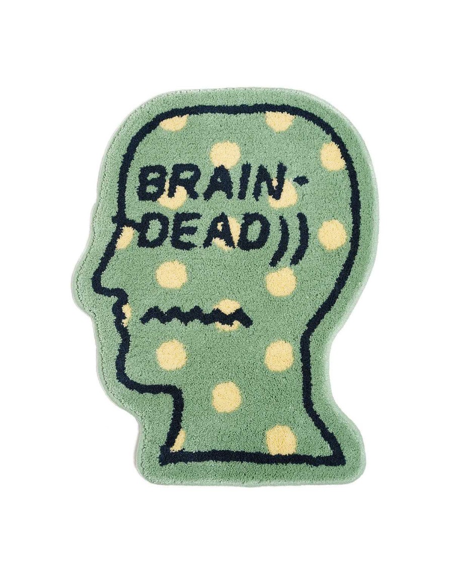 Tapijt | Brain Dead Logo Head Polka Dot Rug Small Green