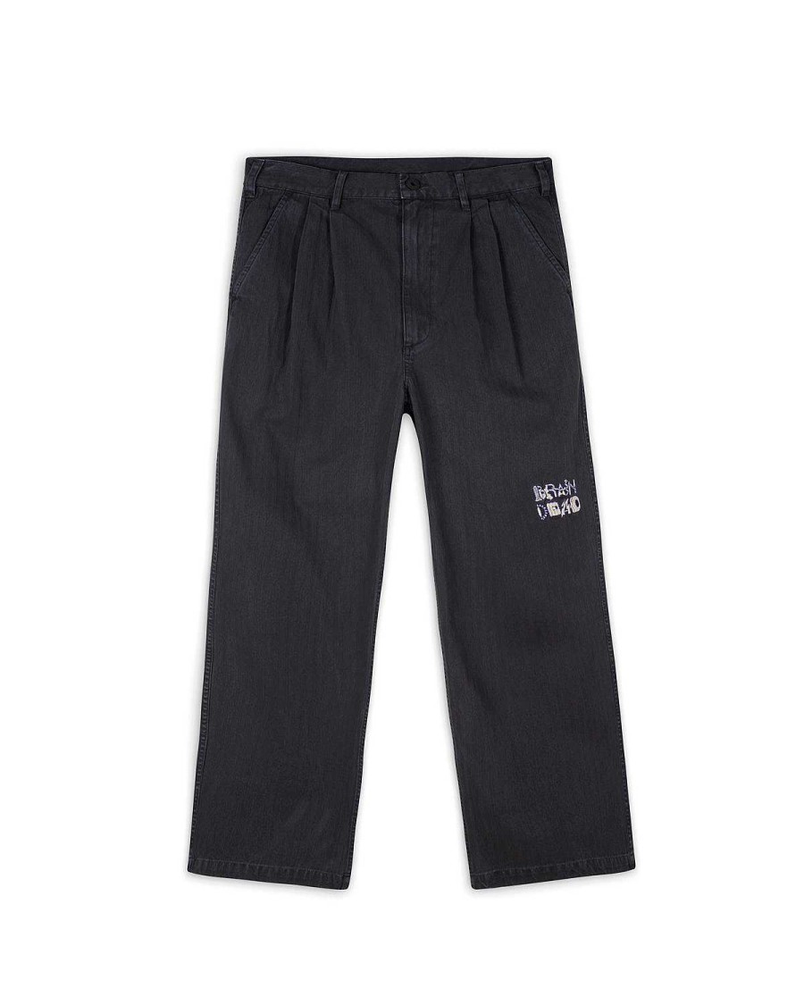 Hijgen | Brain Dead Connections Herringbone Pant Black