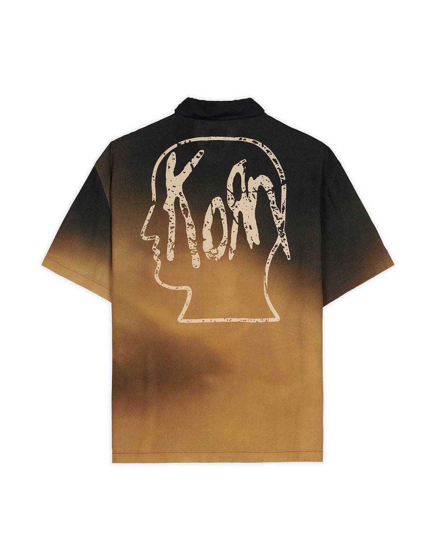 Shirt | Brain Dead Brain Dead X Korn Follow The Leader Button Up Shirt Tan