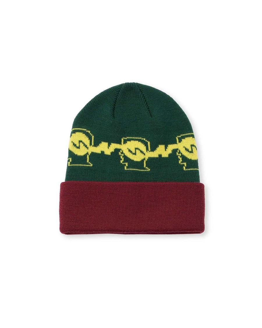 Hoed | Brain Dead Running Logo Head Wool Beanie Forest Green