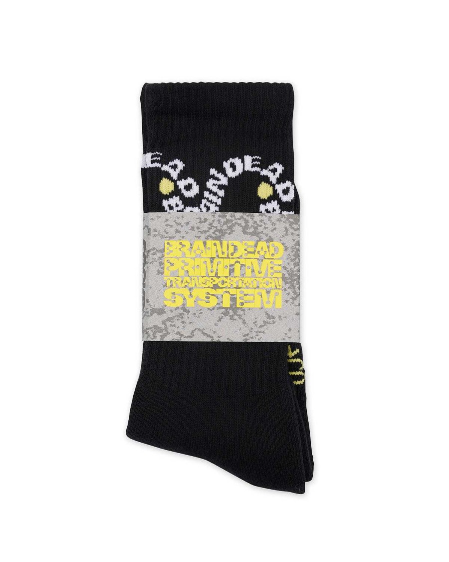 Sokken | Brain Dead Bd Waves Sock Black