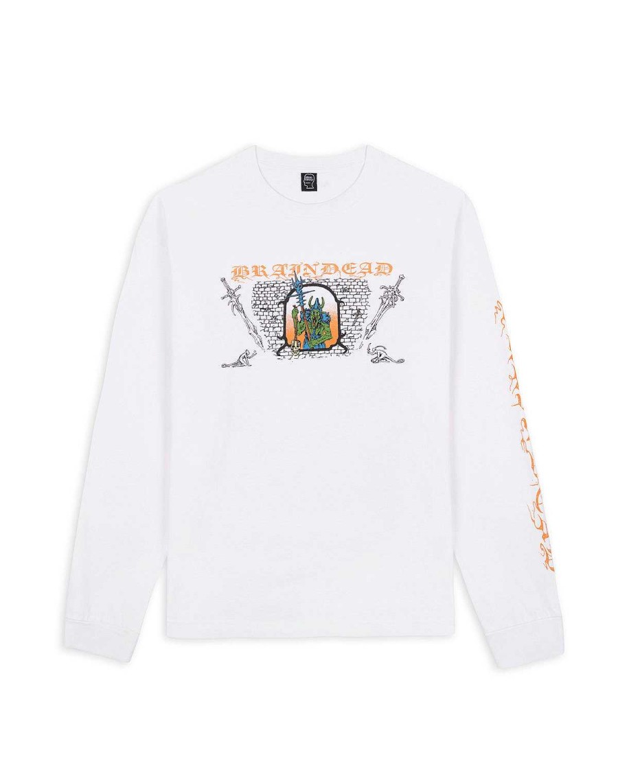 Lange Mouw | Brain Dead Wall Of Fire Long Sleeve White