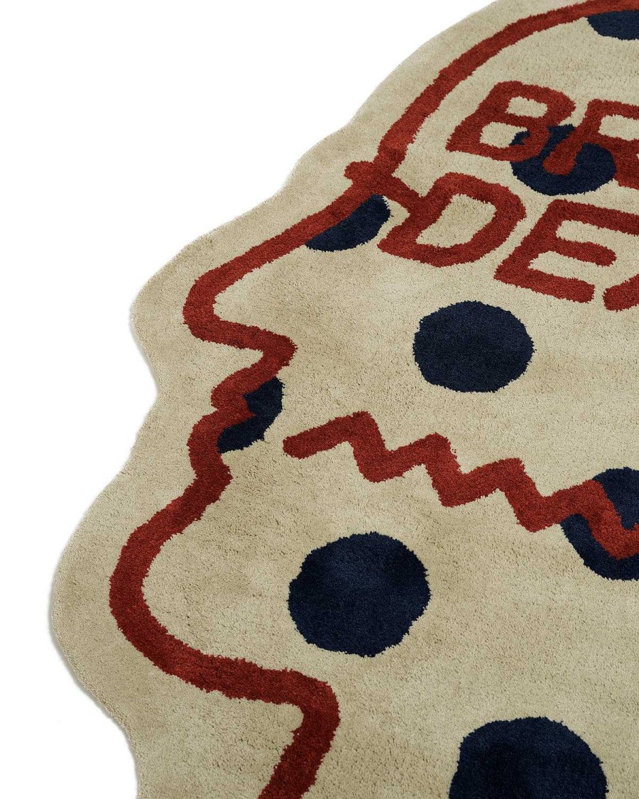 Tapijt | Brain Dead Logo Head Polka Dot Rug 6Ft Tan