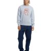 Trui | Brain Dead Superfuzz Logohead Crewneck Sweater Sky Blue