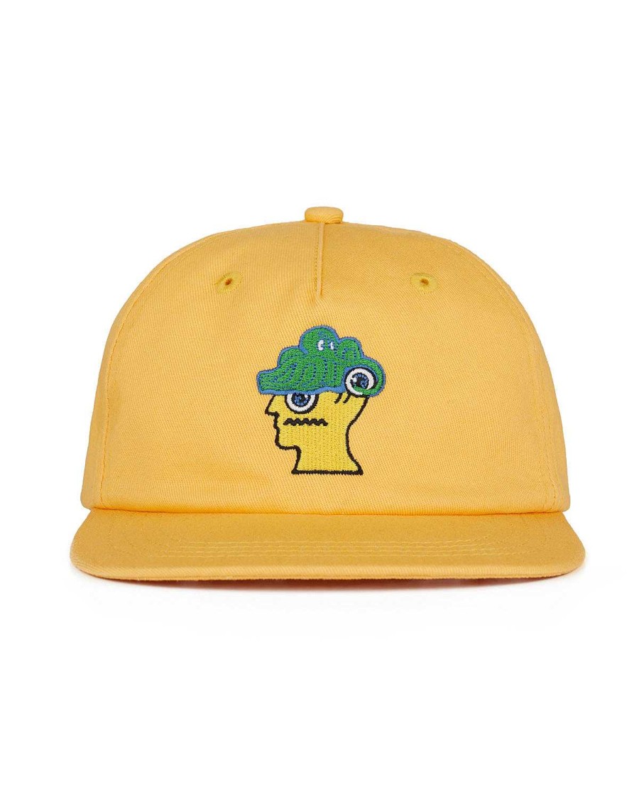 Hoed | Brain Dead Overcast Kids 6 Panel Cap Yellow