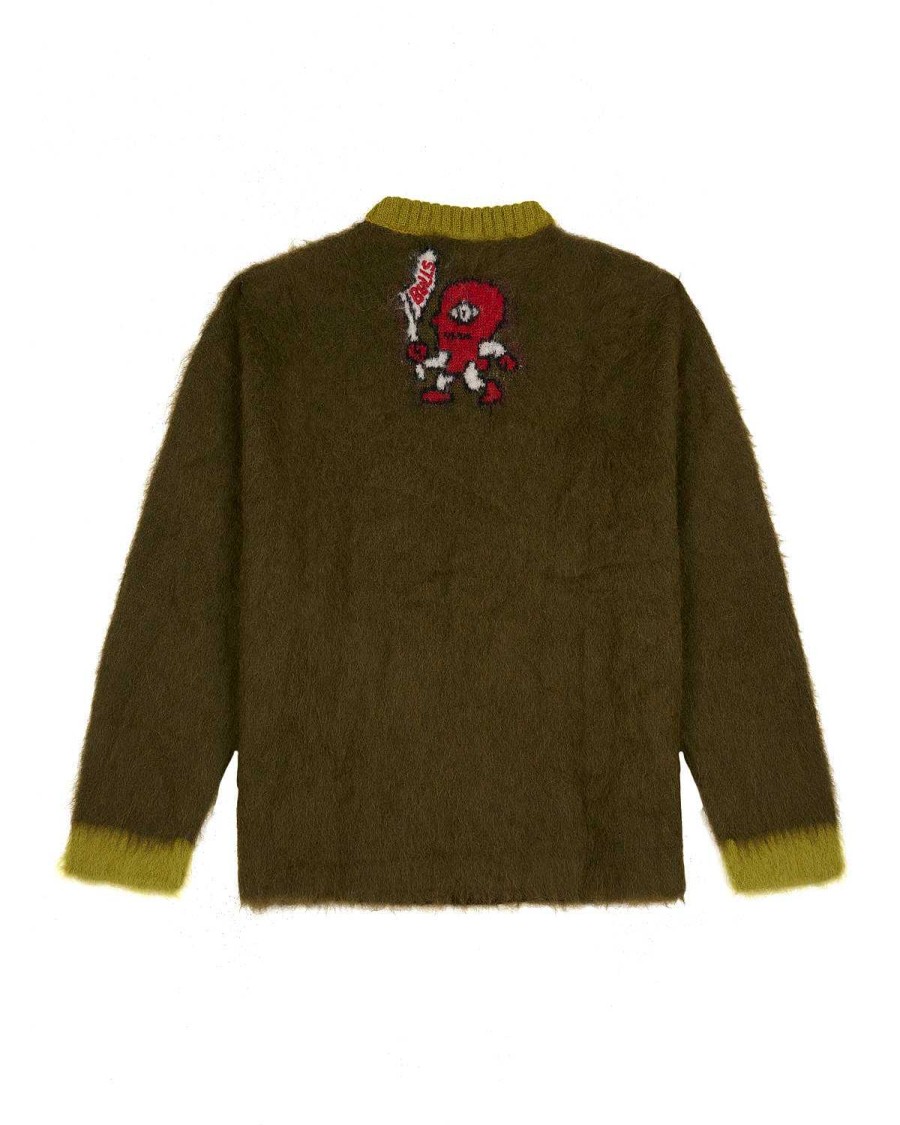 Trui | Brain Dead Brain Dead X Nba Chicago Bulls Alpaca Sweater Olive