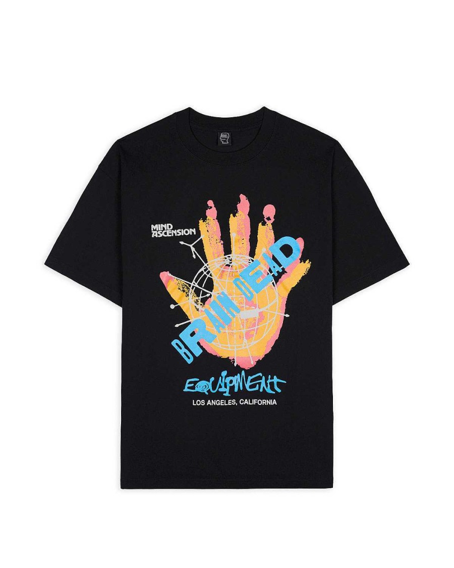 T-Shirt | Brain Dead Brain Dead Equipment Mind Hand T-Shirt Black