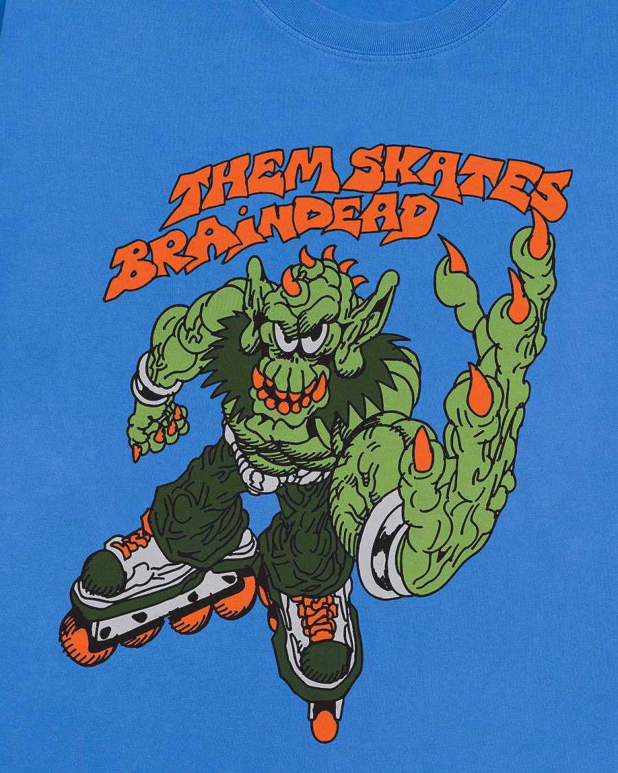 T-Shirt | Brain Dead Brain Dead X Them Skates Kogan Goblin Skate T-Shirt China Blue