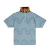 Shirt | Brain Dead Link Burnout Mock Neck Light Blue Multi