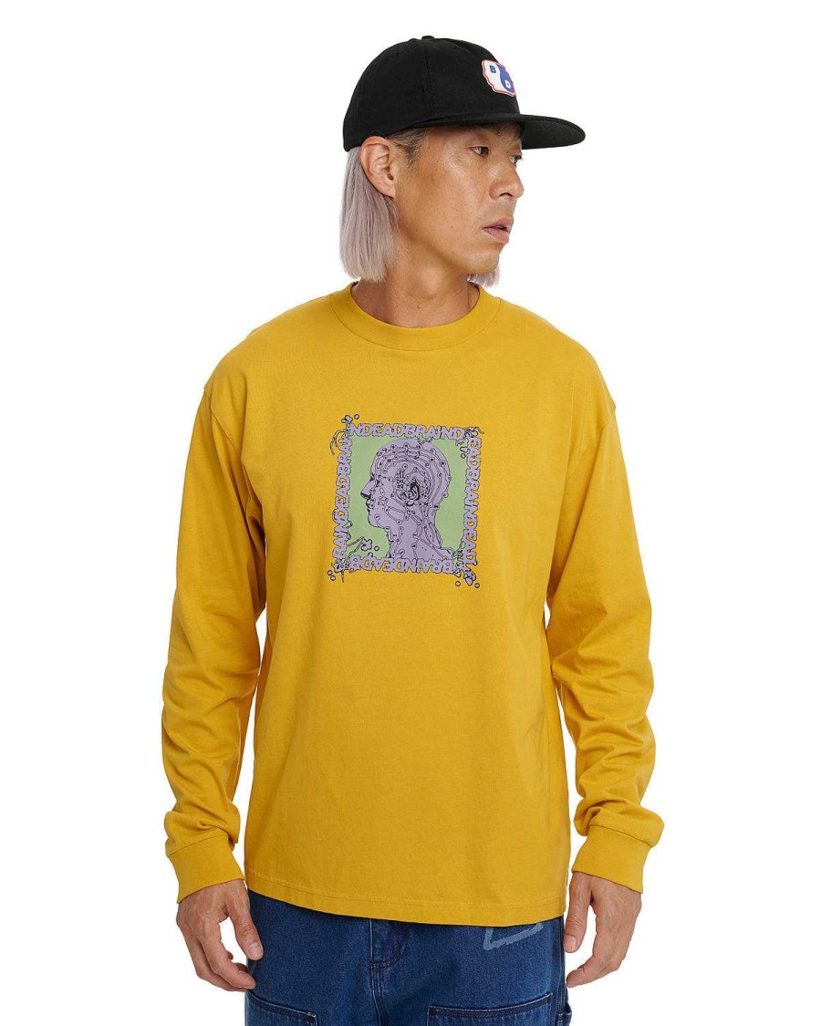 Lange Mouw | Brain Dead Brain Scanner Long Sleeve Mustard