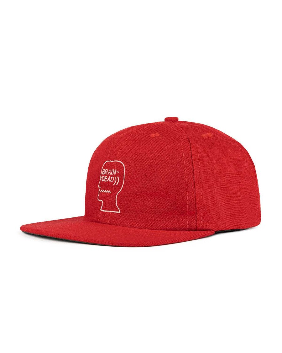 Hoed | Brain Dead Wool Logohead Hat Red