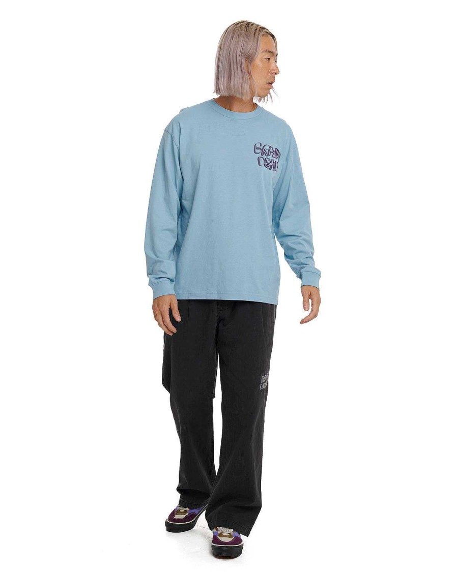 Lange Mouw | Brain Dead Wine Chomper Long Sleeve Light Blue