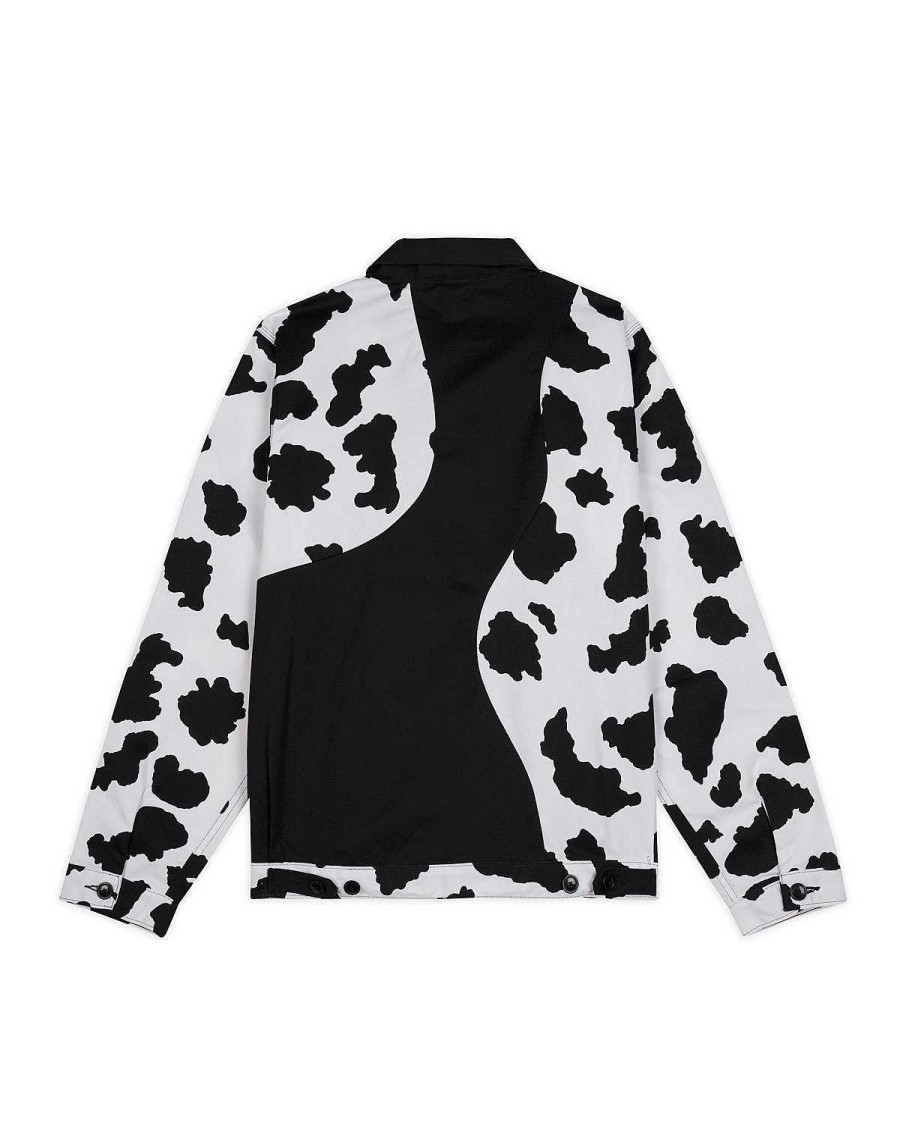 Jasje | Brain Dead Dickies Organic Panel Eisenhower Jacket - Cow Black / White