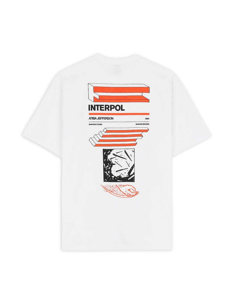 T-Shirt | Brain Dead Brain Dead X Interpol Atiba Jefferson Photo #1 T-Shirt White