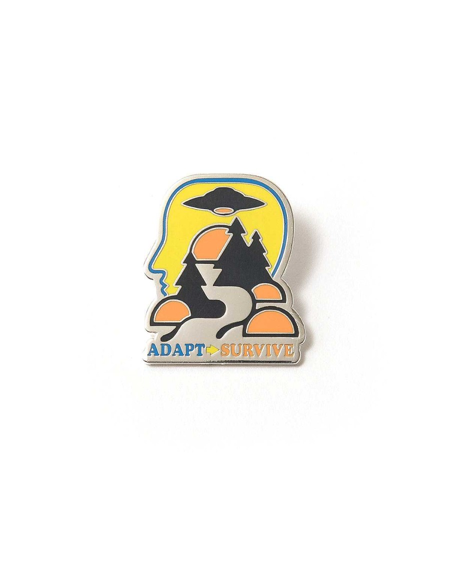 Pin | Brain Dead Adapt/Survive Enamel Pin Yellow/Multi