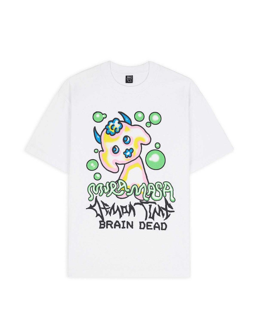 T-Shirt | Brain Dead Brain Dead X Mura Masa Demon Time T-Shirt White