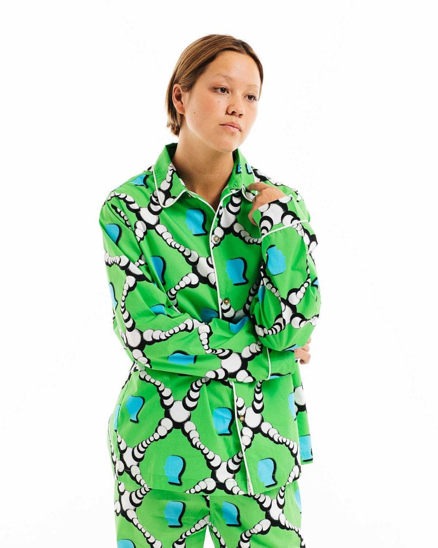 Shirt | Brain Dead Bubble Pajama Top Multi