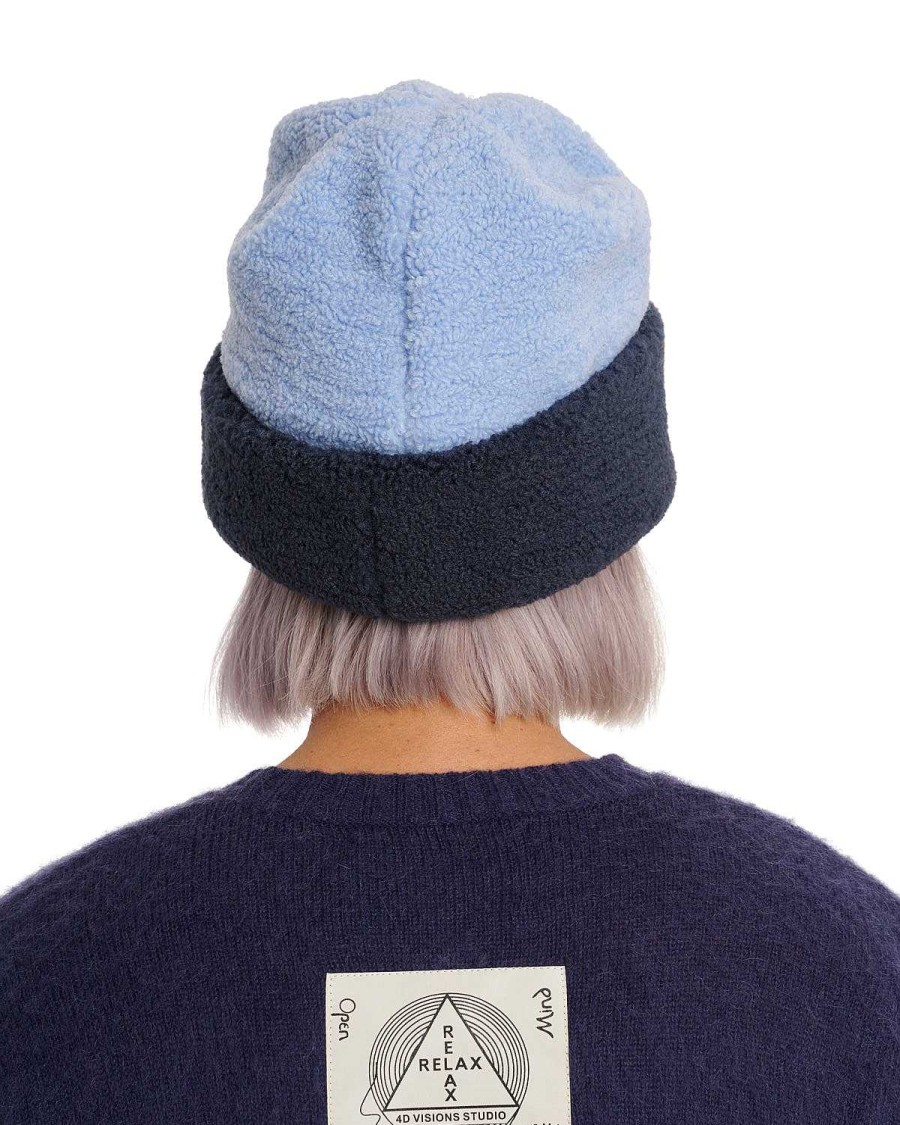 Hoed | Brain Dead Marker Stamp Sherpa Beanie Blue Multi