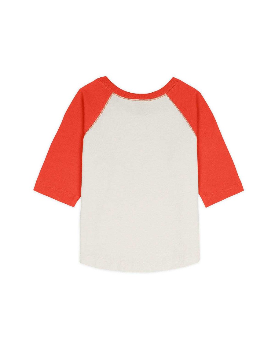 Shirt | Brain Dead Brain Dead X Hysteric Mini Kids Raglan Baseball Shirt - White White/Red