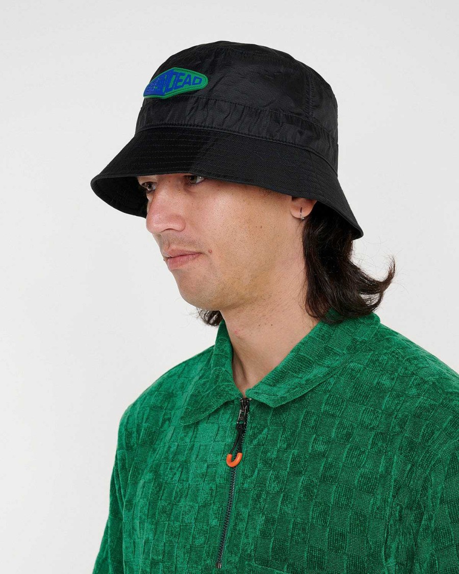 Hoed | Brain Dead Fisheye Cinch Bucket Hat Black