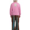 Trui | Brain Dead Superfuzz Logohead Crewneck Sweater Fuchsia