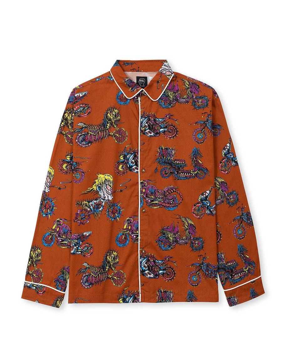 Shirt | Brain Dead Moto Pajama Top Multi