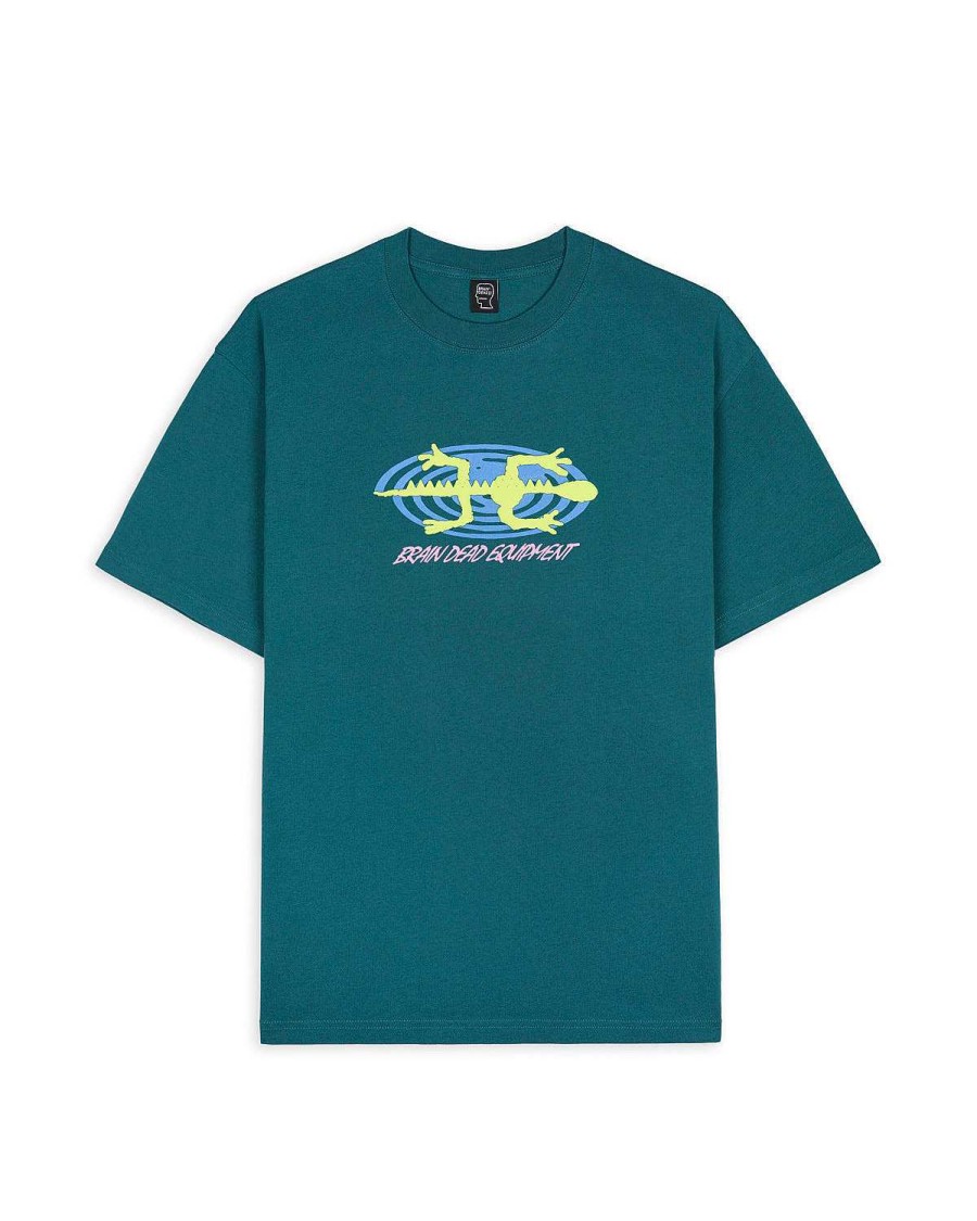 T-Shirt | Brain Dead Brain Dead Equipment Lizard Spiral T-Shirt Green