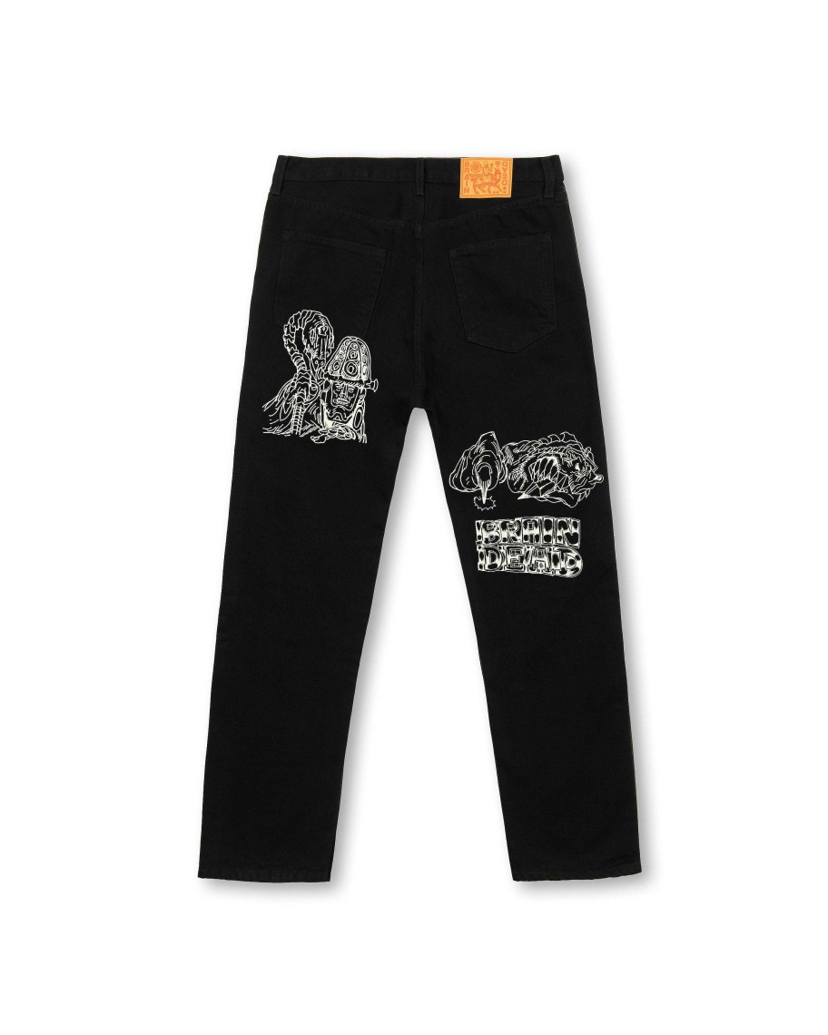 Hijgen | Brain Dead Kogan Printed Work Wear Straight Leg Denim Rinsed Black