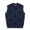 Vest | Brain Dead Teddy Fur Dot Knit Vest Navy