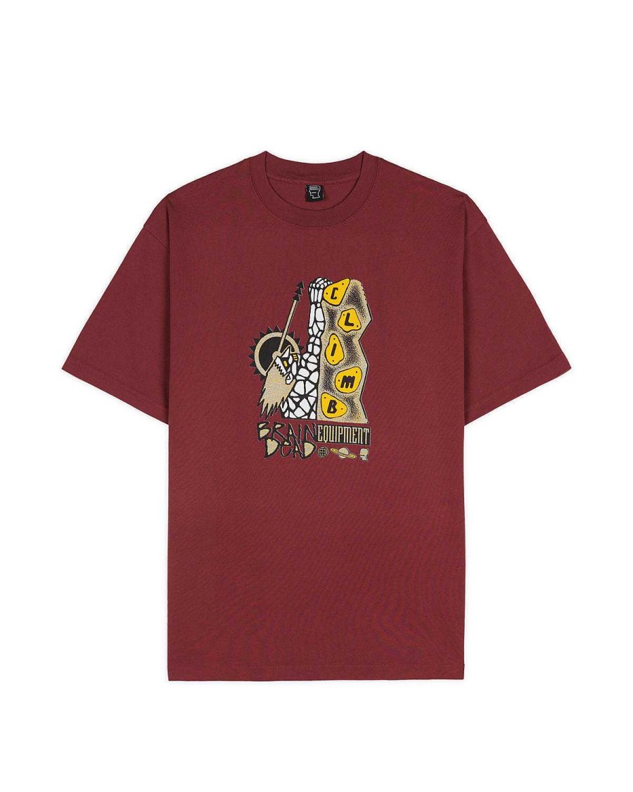 T-Shirt | Brain Dead Biomechanic Bouldering T-Shirt Maroon