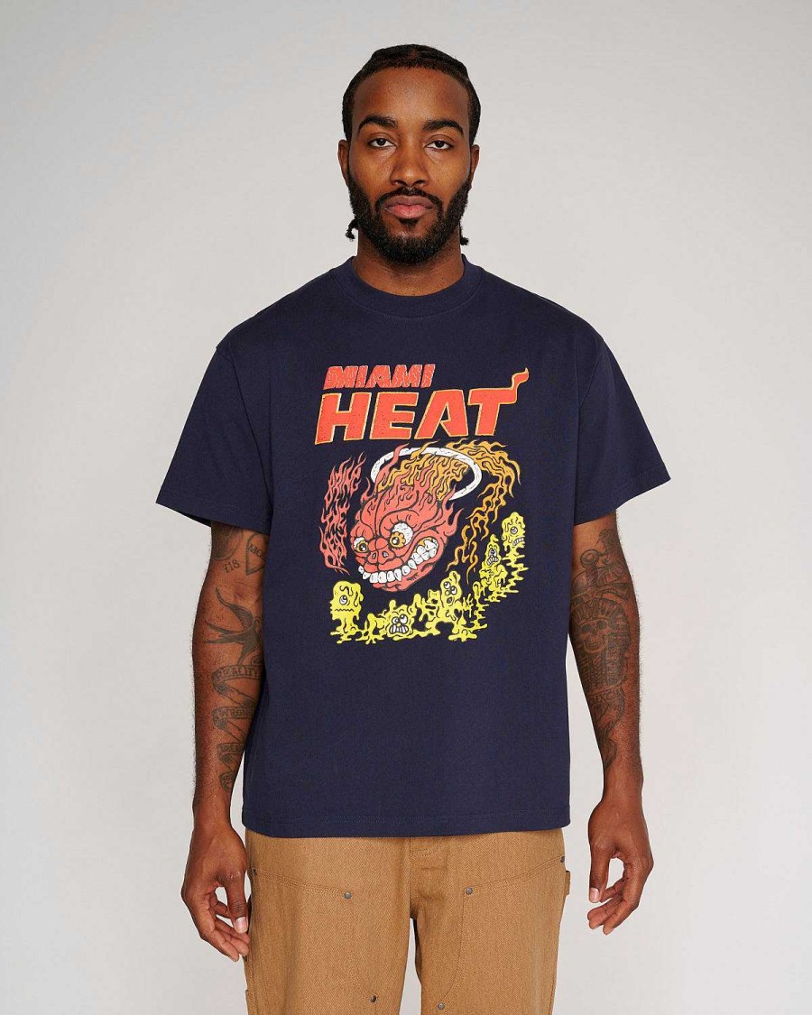 T-Shirt | Brain Dead Brain Dead X Nba Miami Heat T-Shirt Navy