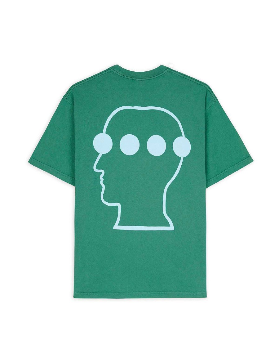 T-Shirt | Brain Dead Brain Dead X Them Skates Logo Head Dots T-Shirt Green