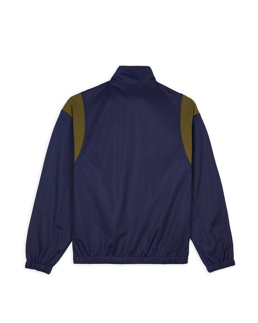 Jasje | Brain Dead Alonzo Paneled Rib Track Jacket Navy