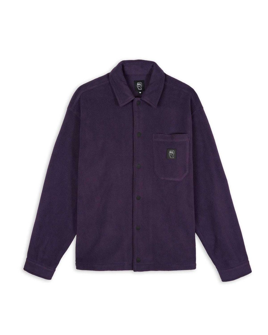 Shirt | Brain Dead Polar Fleece Climber Shirt Purple