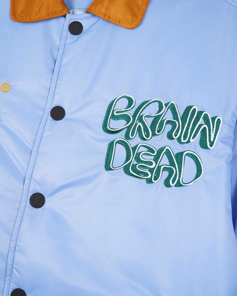 Jasje | Brain Dead Human Hardware Satin Jacket Slate Blue