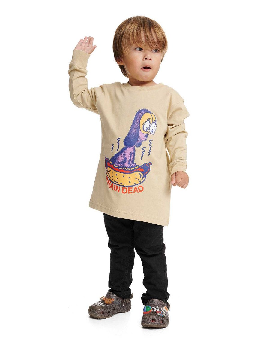 Lange Mouw | Brain Dead Hot Dog Kids Long Sleeve Natural