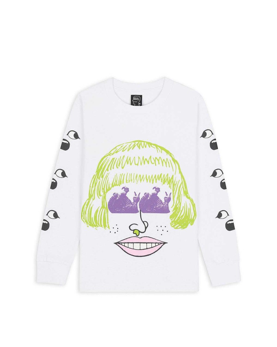 Lange Mouw | Brain Dead Snails And Snot Kids Long Sleeve - White