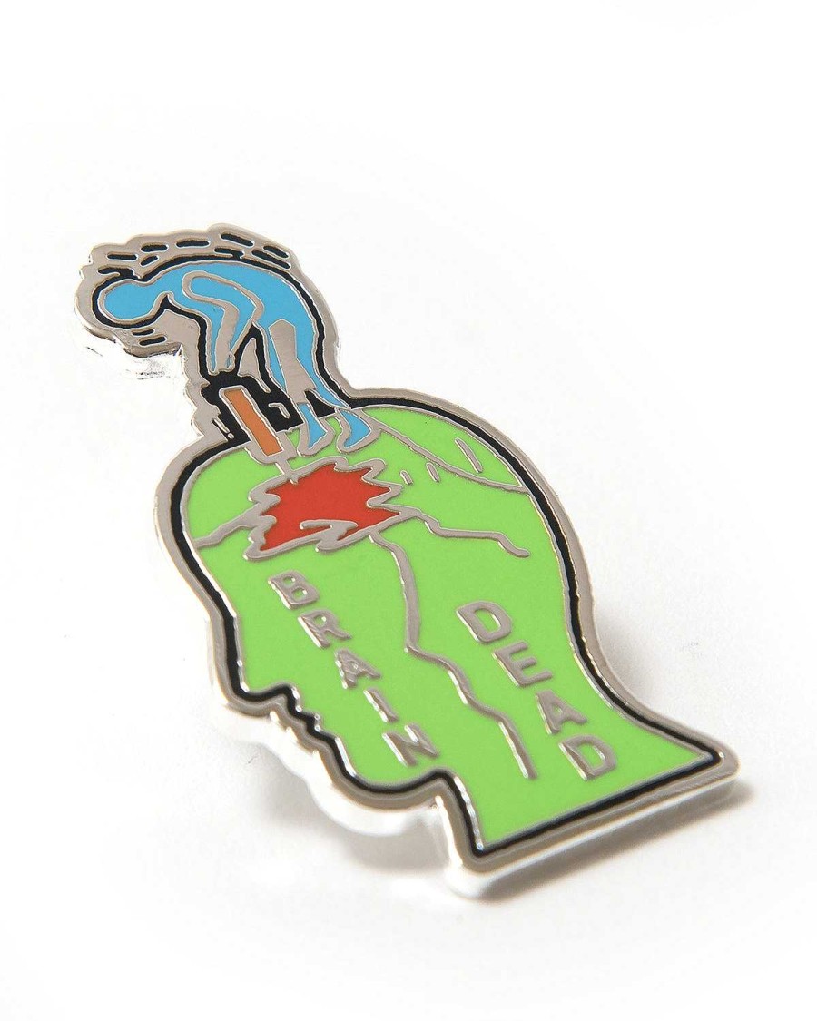 Pin | Brain Dead Drill Head Enamel Pin Green/Multi