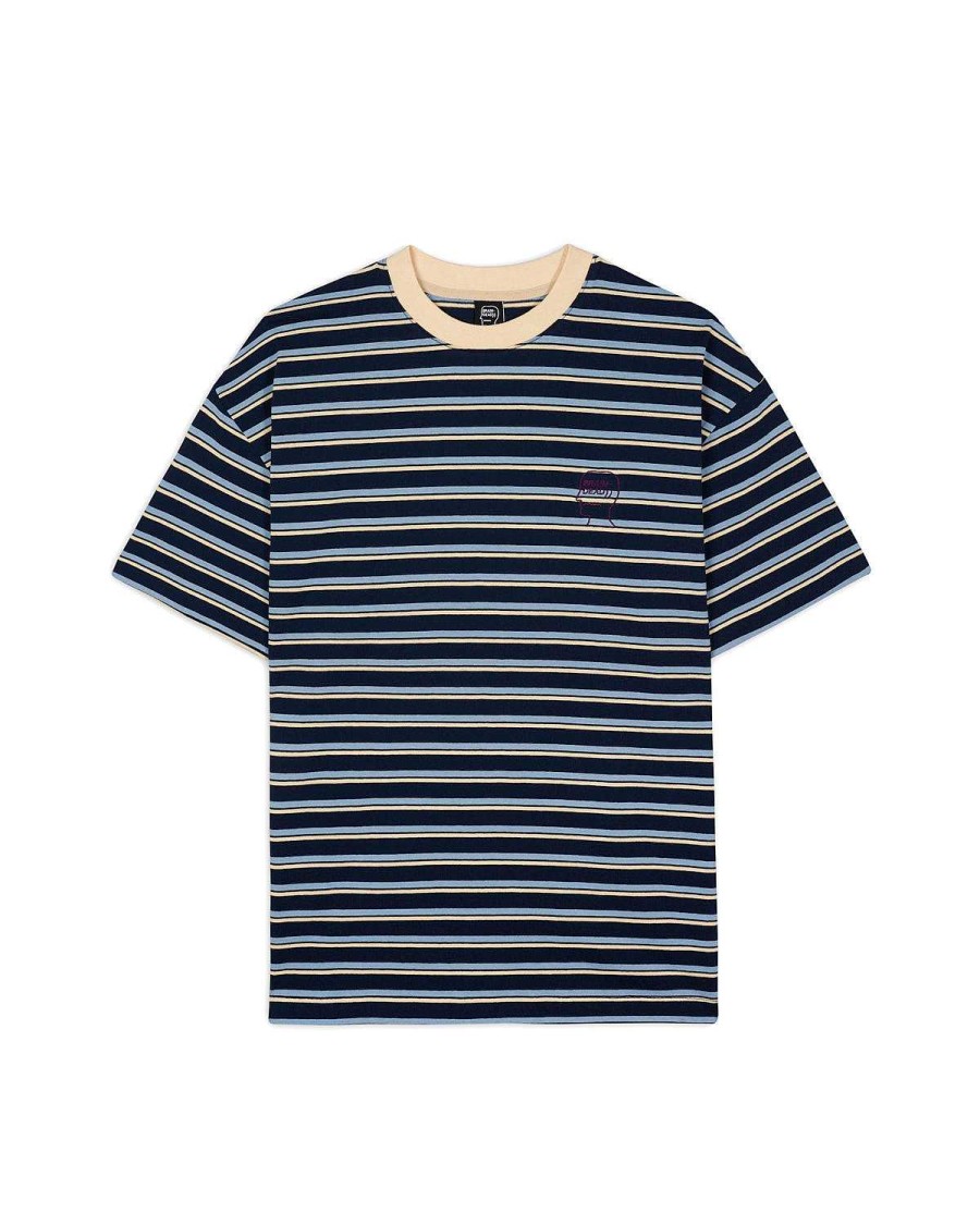 T-Shirt | Brain Dead 94 Striped T-Shirt Navy Multi