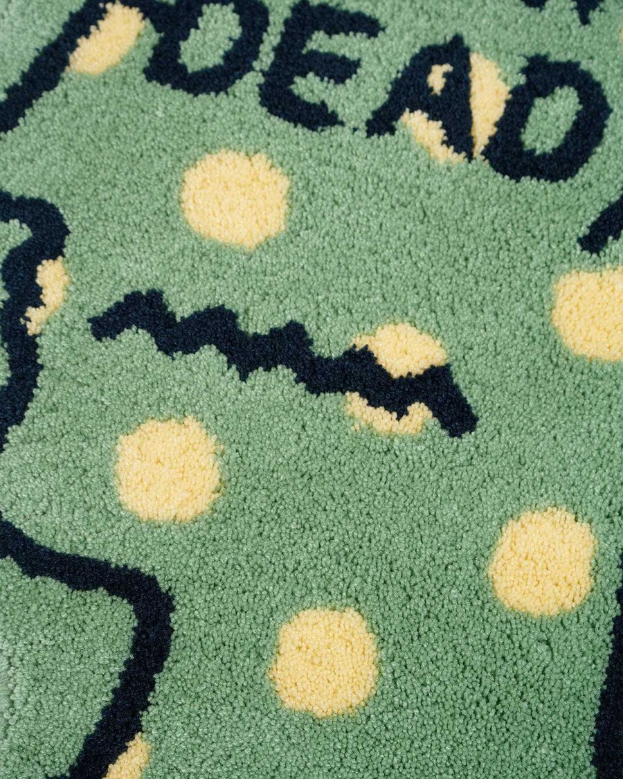 Tapijt | Brain Dead Logo Head Polka Dot Rug Small Green