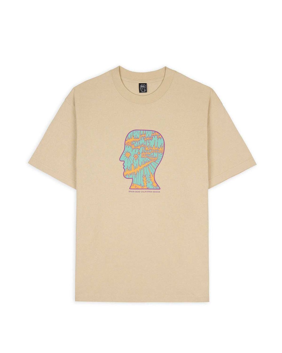 T-Shirt | Brain Dead Split Planes T-Shirt Tan