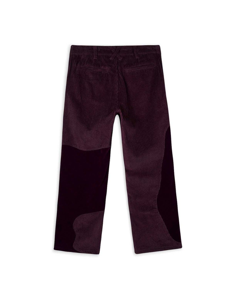 Hijgen | Brain Dead Womens Velvet & Cord Organic Panel Pant - Purple Purple/Black