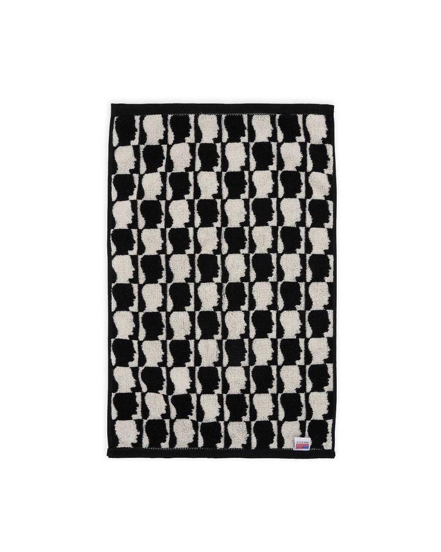 Handdoek | Brain Dead Checkered Logo Head Hand Towel Black