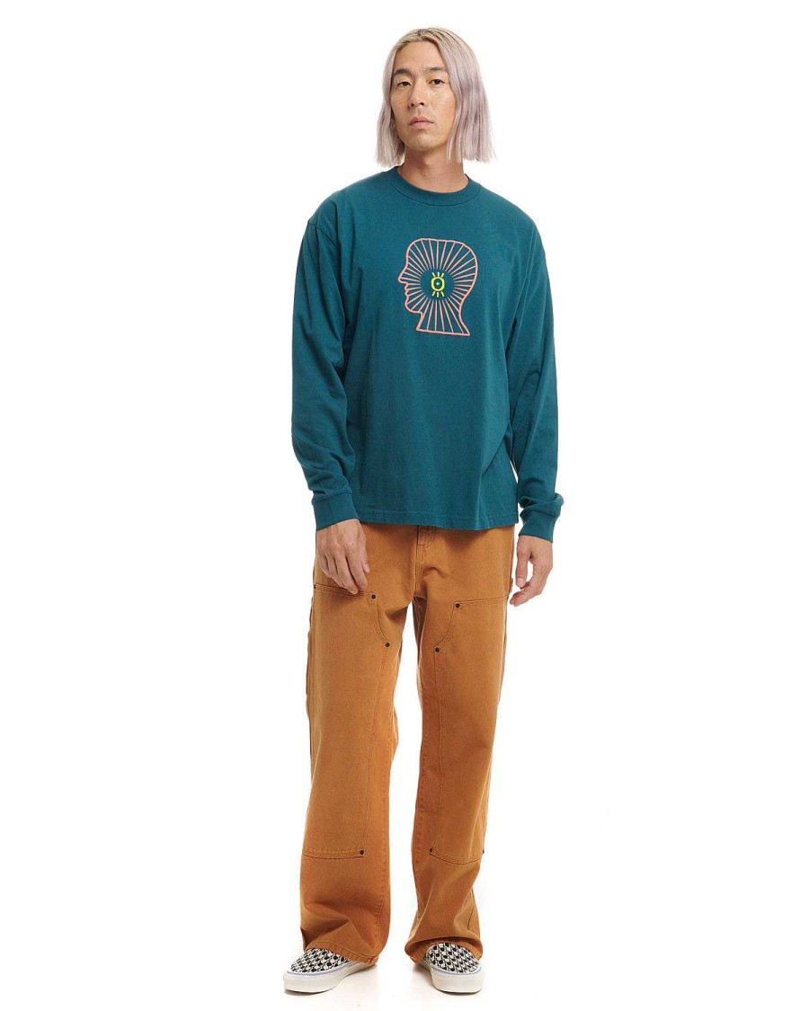 Lange Mouw | Brain Dead Visions Club Long Sleeve Teal