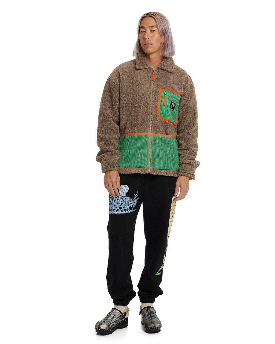 Jasje | Brain Dead Mesherpa Zip Jacket Nutmeg