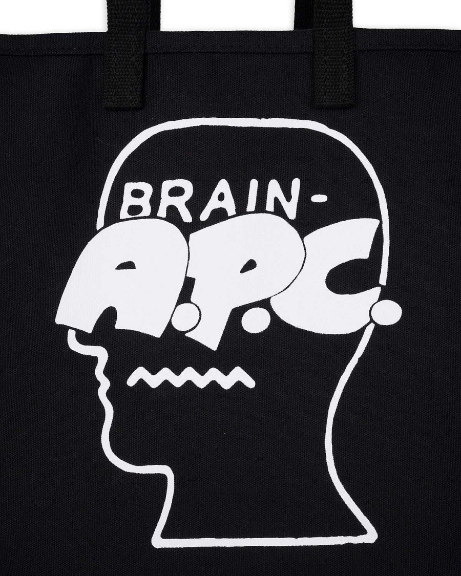 Tas | Brain Dead Brain Dead X A.P.C. Logohead Steele Tote Bag Black