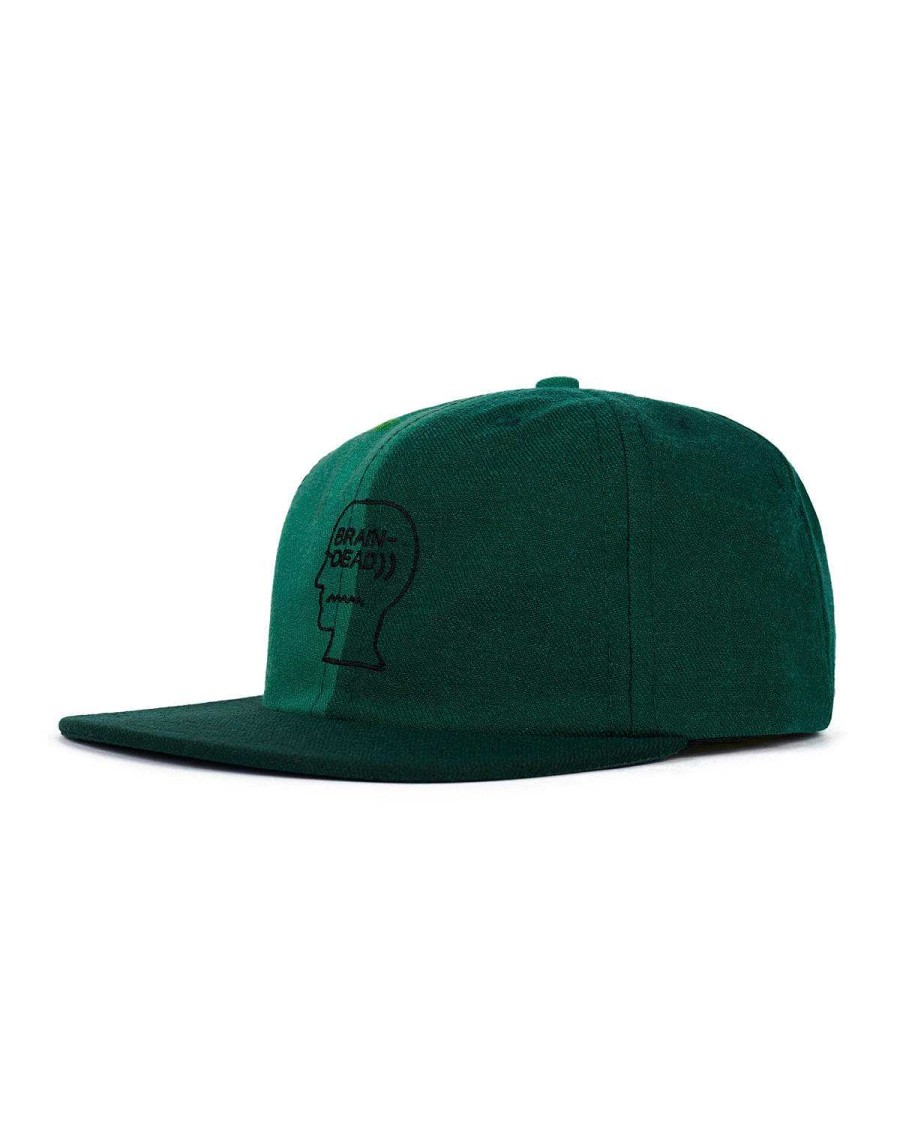 Hoed | Brain Dead Wool Logohead Split Hat Green