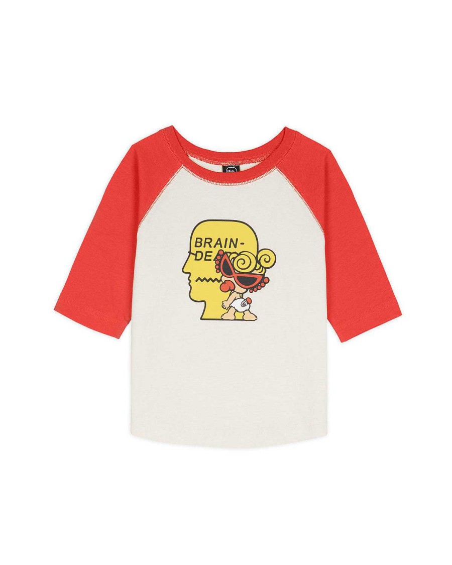 Shirt | Brain Dead Brain Dead X Hysteric Mini Kids Raglan Baseball Shirt - White White/Red