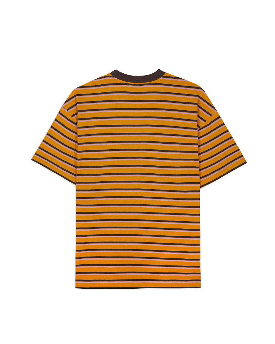 T-Shirt | Brain Dead 94 Striped T-Shirt Orange Multi